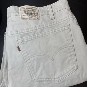 Vintage Levis 540 Jeans Mens 42x30 (fits 40x30.5) Tan Khaki Brown Tab 90s Denim